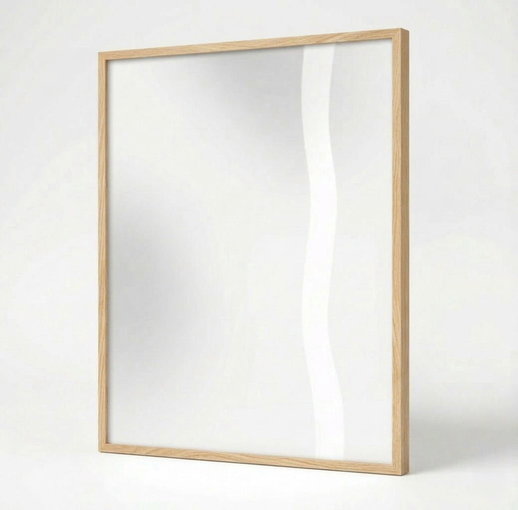 Ausome Love Studio framed poster featuring a natural wood gallery frame with high-clarity protective plexiglass glazing to preserve your custom wall art.