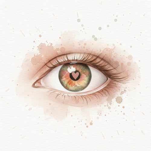 Watercolour eye illustration for the See with the Heart module