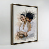 Dark Wood Framed
